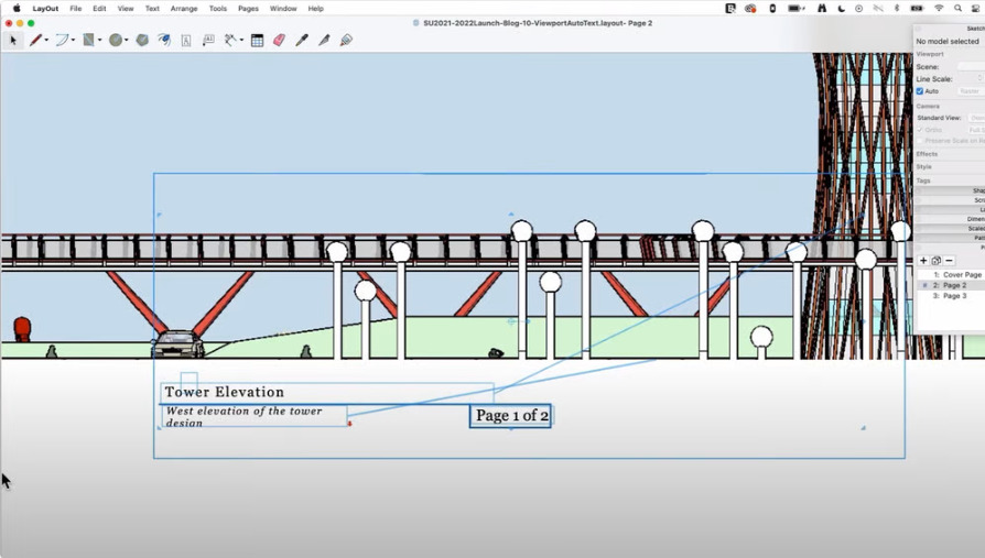 A versão 2022 do LayOut teve muitas atualizações de qualidade de vida (Fonte: SketchUp via YouTube).