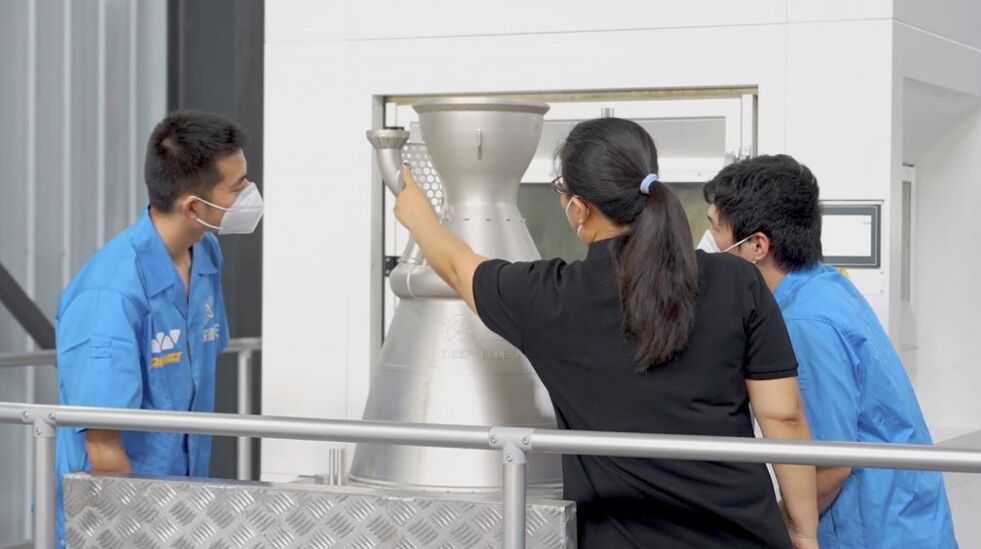Câmara de combustão fabricada em impressora 3D da Farsson