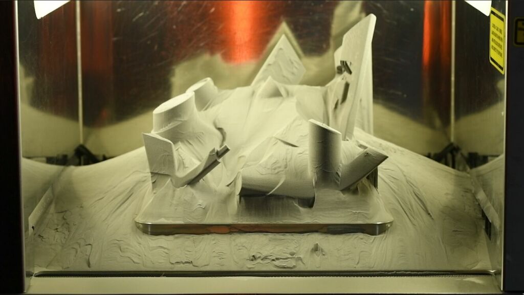 Peça fabricada em impressora 3D da Renishaw.